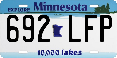 MN license plate 692LFP