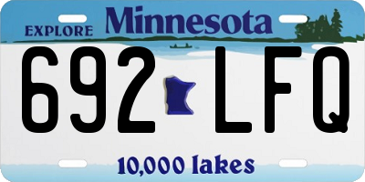 MN license plate 692LFQ