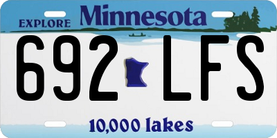 MN license plate 692LFS