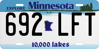 MN license plate 692LFT