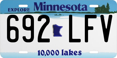MN license plate 692LFV