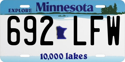 MN license plate 692LFW