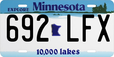 MN license plate 692LFX