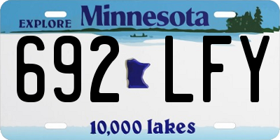 MN license plate 692LFY
