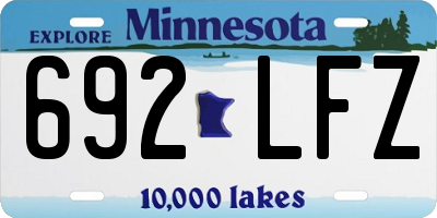 MN license plate 692LFZ
