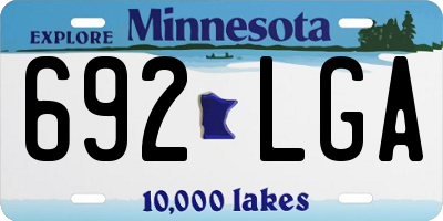 MN license plate 692LGA