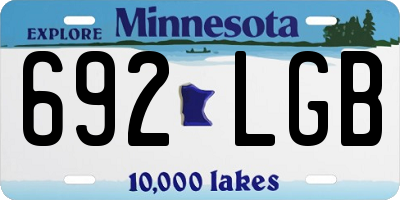 MN license plate 692LGB