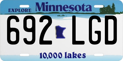 MN license plate 692LGD
