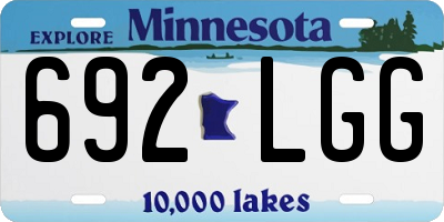 MN license plate 692LGG