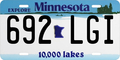 MN license plate 692LGI