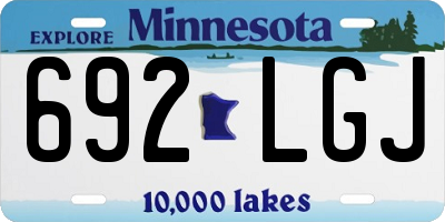 MN license plate 692LGJ