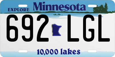 MN license plate 692LGL
