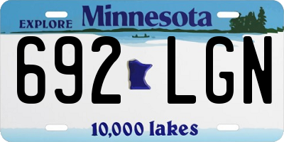 MN license plate 692LGN
