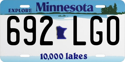 MN license plate 692LGO