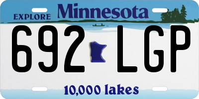 MN license plate 692LGP