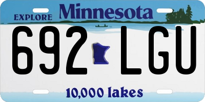 MN license plate 692LGU