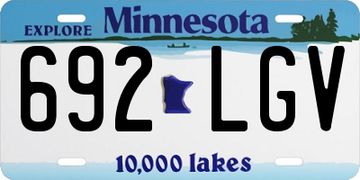 MN license plate 692LGV