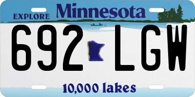 MN license plate 692LGW