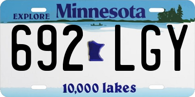 MN license plate 692LGY