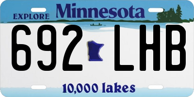 MN license plate 692LHB