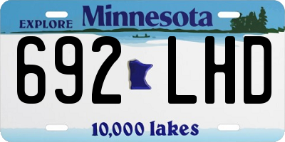 MN license plate 692LHD