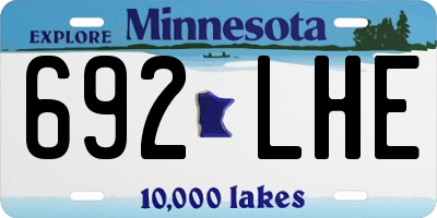 MN license plate 692LHE