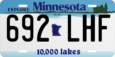 MN license plate 692LHF