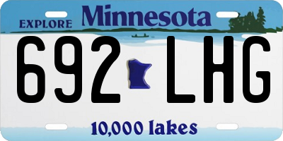 MN license plate 692LHG