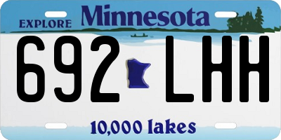 MN license plate 692LHH