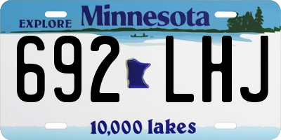 MN license plate 692LHJ