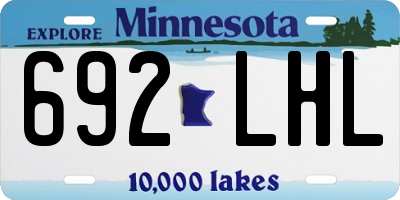 MN license plate 692LHL
