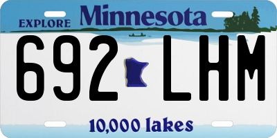 MN license plate 692LHM