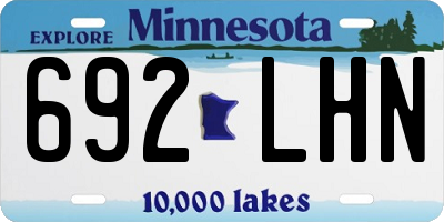 MN license plate 692LHN