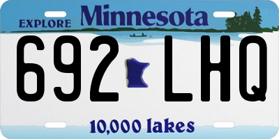 MN license plate 692LHQ