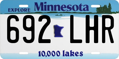 MN license plate 692LHR