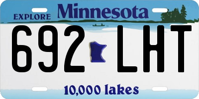MN license plate 692LHT