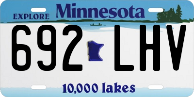 MN license plate 692LHV