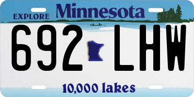 MN license plate 692LHW