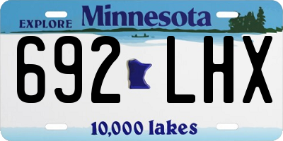 MN license plate 692LHX