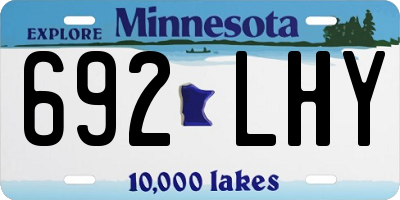 MN license plate 692LHY