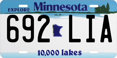 MN license plate 692LIA