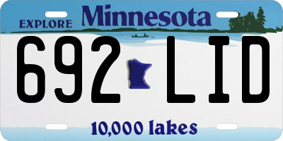 MN license plate 692LID