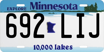 MN license plate 692LIJ