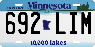 MN license plate 692LIM