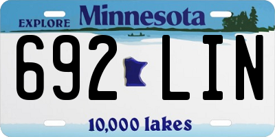 MN license plate 692LIN