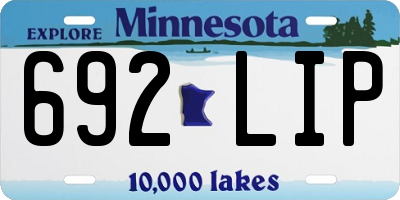 MN license plate 692LIP