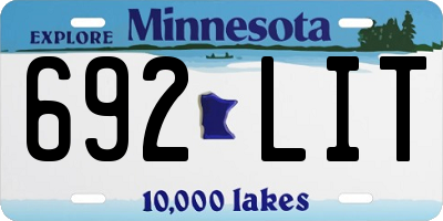 MN license plate 692LIT