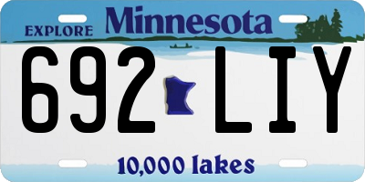 MN license plate 692LIY