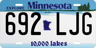 MN license plate 692LJG