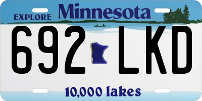 MN license plate 692LKD